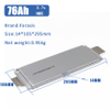 Farasis 3.7V 76Ah P76D Pouch Cell NMC Li-ion Lithium Polymer Battery