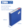 Toshiba 2.3V 20Ah 20000 Cycle Life Prismatic SCIB LTO Battery Cell
