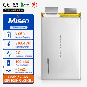 Misen 82Ah / 75Ah Semi-Solid NCM Lithium-ion Pouch Cell