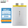 Misen 93130198-025Ah 3.2V 25Ah 25A Continuous Discharge Rechargeable LiFePO4 Pouch Battery Cell