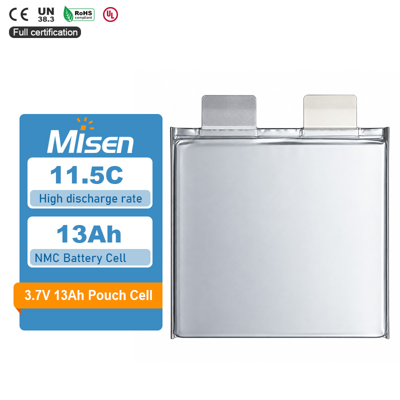 Misen 70136130 3.7V 13Ah 11.5C High-Rate NCM Lithium-Ion Pouch Battery Cell