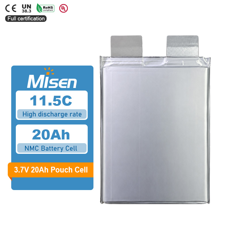 Misen 82136187 3.7V 20Ah+ 11.5C High-Rate NCM Lithium-Ion Pouch Battery Cell