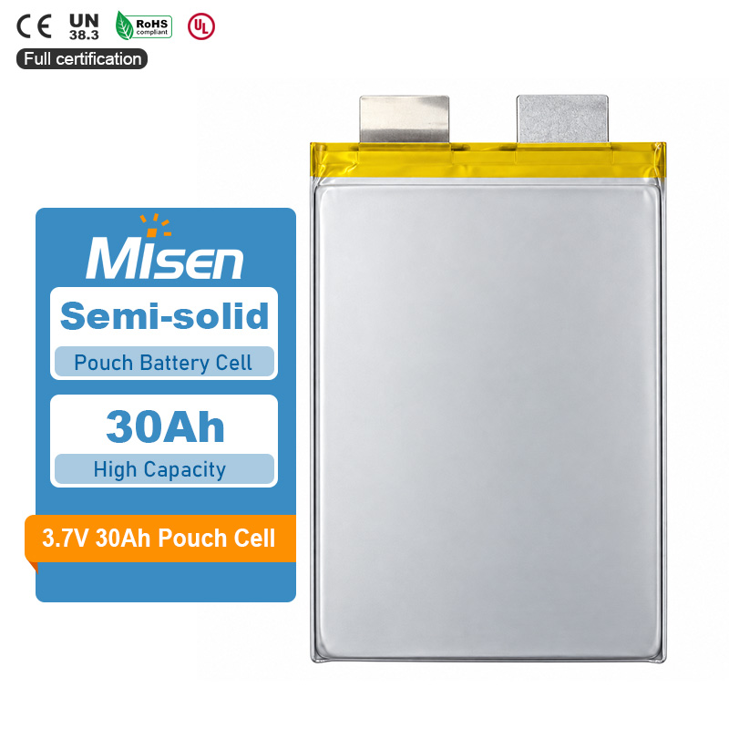 Misen 3.7V 30Ah 90A Continuous Discharge Rechargeable Lithium-Ion Pouch Battery Cell