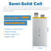 Misen 10487191 3.7V 36Ah 180A Continuous Discharge Semi-Solid NCM Pouch Battery Cell