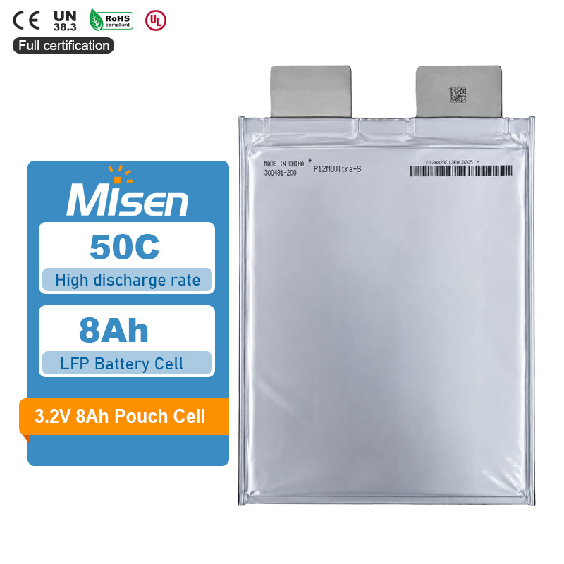 A123 Systems AHP8AU1 3.3V 8Ah 3.2V High-Power Rechargeable LiFePO4 Pouch Battery Cell