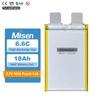 Misen 88105165 3.7V 18Ah+ 10C High-Rate Lithium-Ion Pouch Battery Cell