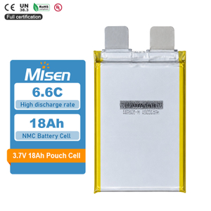 Misen 88105165 3.7V 18Ah+ 10C High-Rate Lithium-Ion Pouch Battery Cell