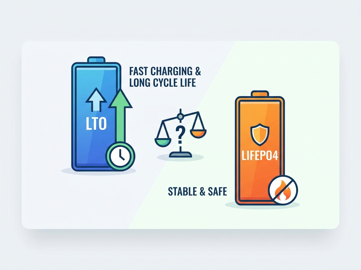 LTO battery and LiFePO4 battery cell comparison