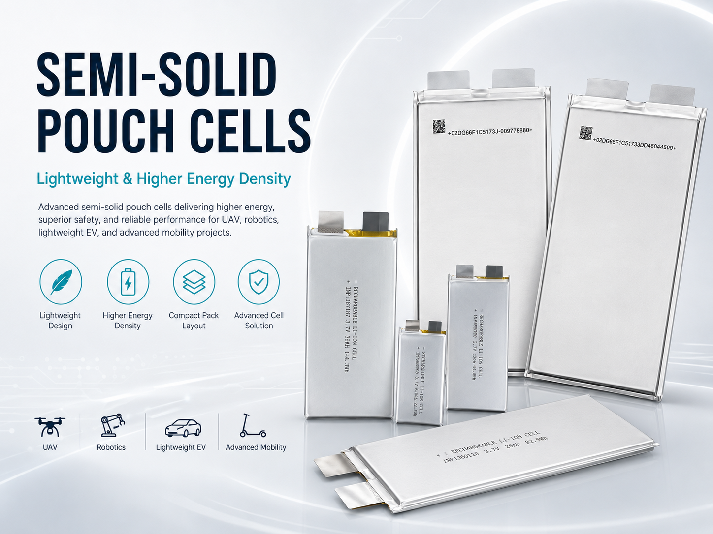 Semi-sold pouch cell