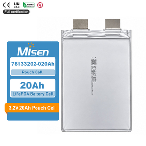 Misen 78133202-020Ah 3.2V 20Ah 20A Continuous Discharge Rechargeable LiFePO4 Pouch Battery Cell
