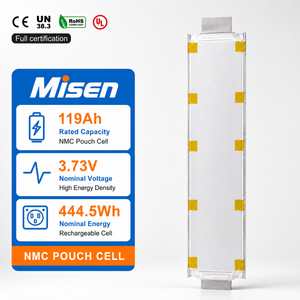 Misen 119Ah NMC Pouch Cell – 3.7V 440.3Wh High-Energy EV Battery Cell