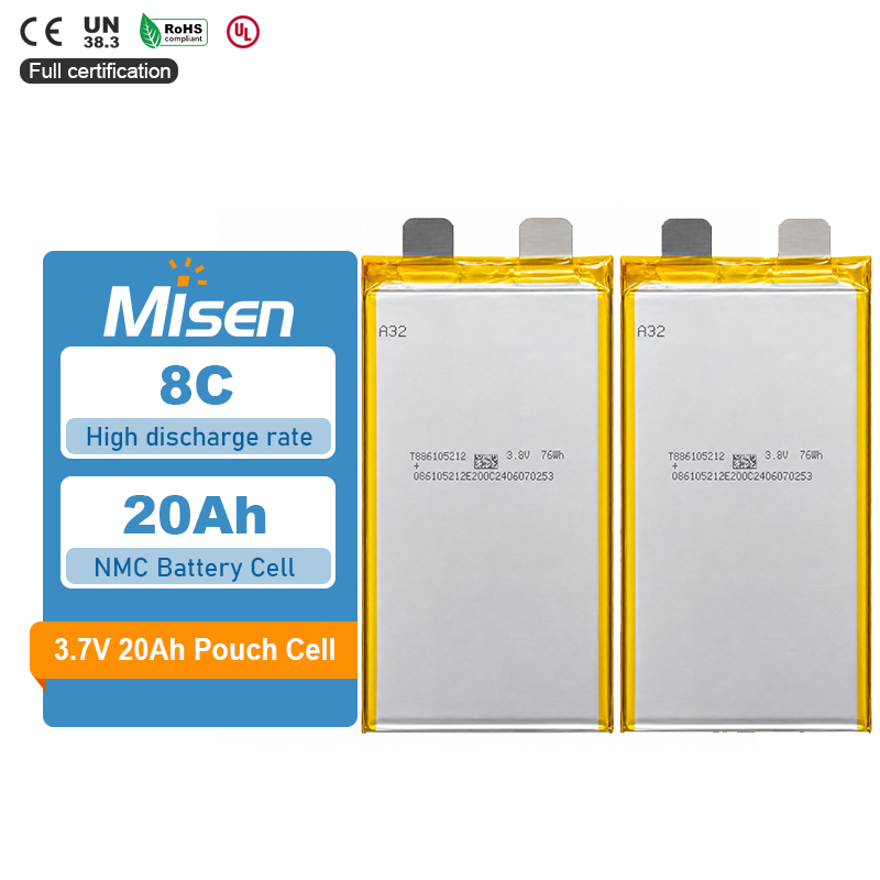 TOPBAND TB-85105212 20Ah NCM 3.8V 20Ah 200A Continuous Discharge NCM Lithium-Ion Pouch Battery Cell