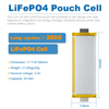 Misen 3.2V 53.5Ah Rechargeable LiFePO4 Pouch Battery Cell
